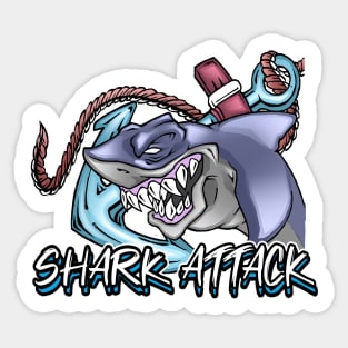 Shark Attack Sticker